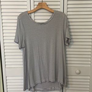 Old Navy Luxe TShirt - White/Black Stripe